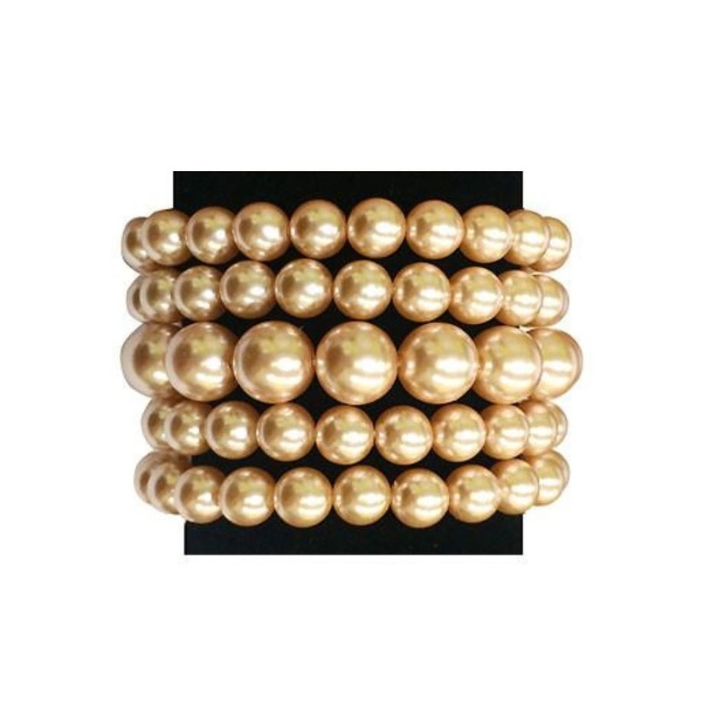NWT 5-Strand Stretchable Pearl Bracelet - Picture 3 of 5